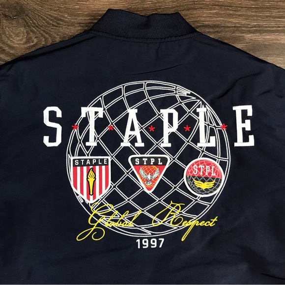 Staple Pigeon Global Respect 1997 Men’s Olympic Trophy Reversible Bomber Jacket - Picture 6 of 9